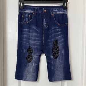 Eye candy denium look blue  biker shorts pull on Size 2X/3X